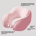 Foldable Cooling Silk Memory Foam Travel Neck Pillow