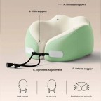 Dual-Peak Support Memory Foam Travel Neck Pillow