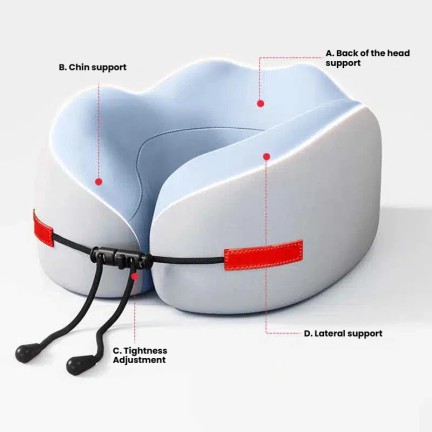 Portable Foldable Memory Foam Travel Neck Pillow