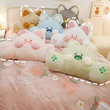 Cartoon Plush Backrest Cushion Pillow