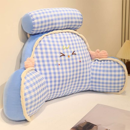 Dopamine Checkered Removable Bed Back Cushion