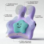Breathable U-Shape Lumbar Support Cushion
