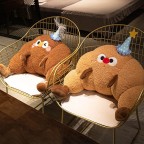 Croissant-Shaped Plush Cushion