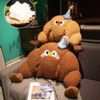 Croissant-Shaped Plush Cushion