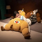 Croissant-Shaped Plush Cushion