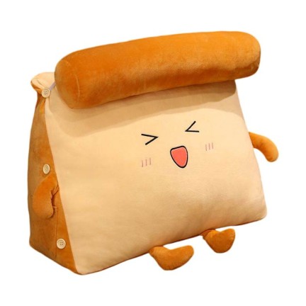 Washable Triangle Toast Bread Bed Backrest Pillow