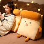 Washable Triangle Toast Bread Bed Backrest Pillow