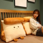 Washable Triangle Toast Bread Bed Backrest Pillow