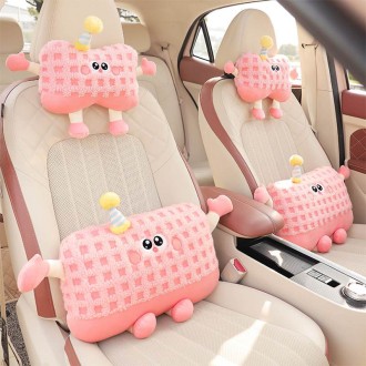 Cartoon Animal Memory Foam Headrest and Lumbar Support Set