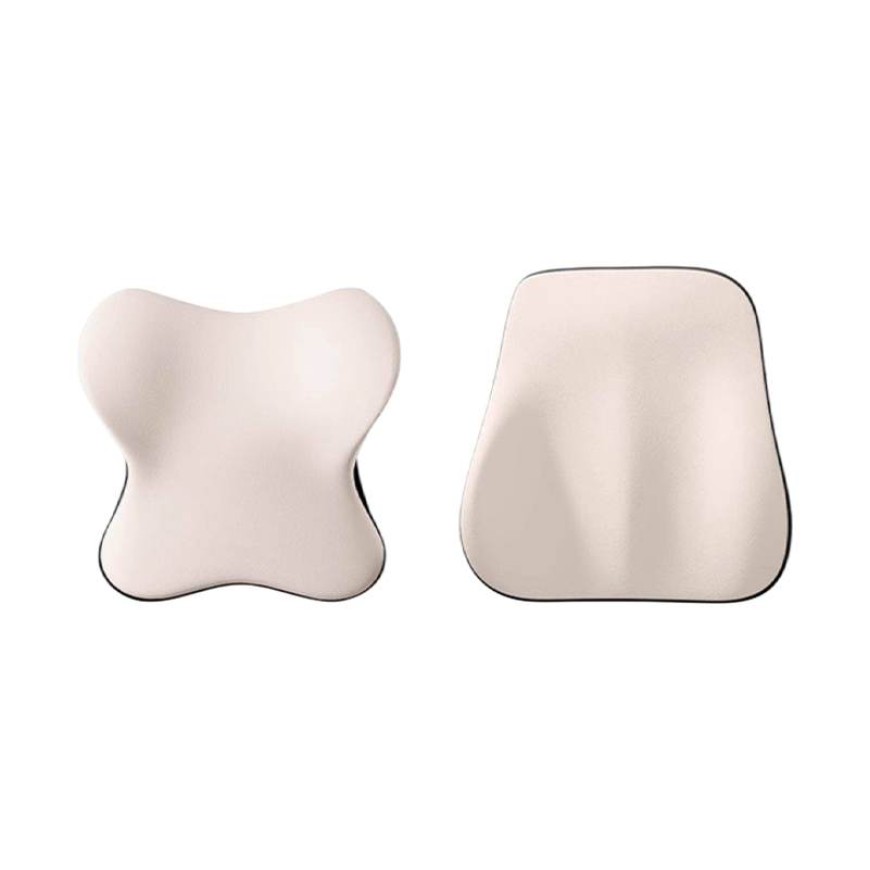 Professional Upgrade Car Neck Pillow and Lumbar Support Set