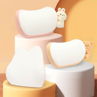 Cartoon Animal Memory Foam Headrest and Lumbar Support Set