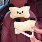 Bear Plush Car Headrest and Lumbar Support Set