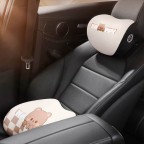 Cartoon Bear Memory Foam Car Headrest and Lumbar Support Set