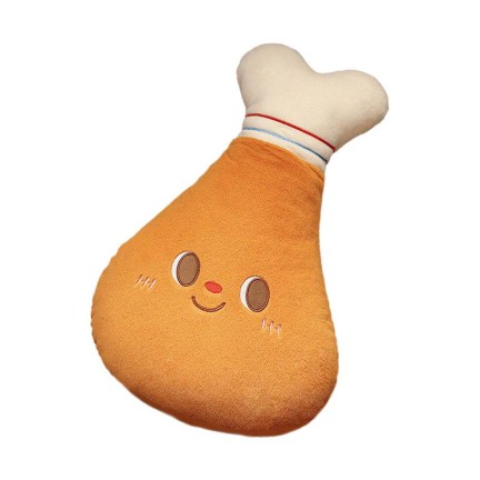 Cartoon Hamburger, Chicken Leg, Toast Plush Cushion Pillow