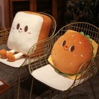 Cartoon Hamburger, Chicken Leg, Toast Plush Cushion Pillow