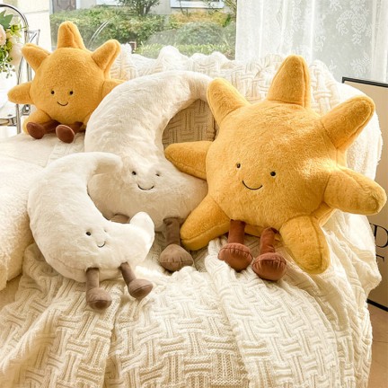 Sun and Moon Plush Pillow Set