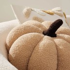 Sherpa Pumpkin-Shaped Decorative Pillow