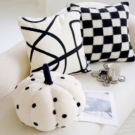 Nordic Style Embroidered Canvas Cushion Cover