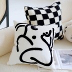 Nordic Style Embroidered Canvas Cushion Cover