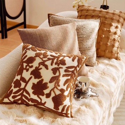 French Embroidery Removable Pillow Cover