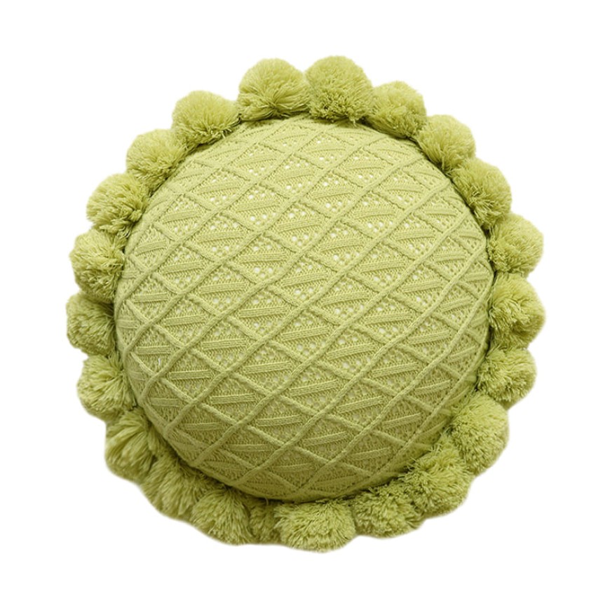 Knit Tassel Decorative Pillow Cover and Insert Set