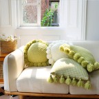 Knit Tassel Decorative Pillow Cover and Insert Set