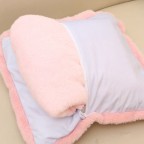 Embroidered Bouquet Animal Pillow Blanket 2-in-1