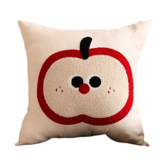 Embroidered Cartoon Square Throw Pillow