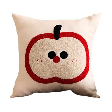 Embroidered Cartoon Square Throw Pillow
