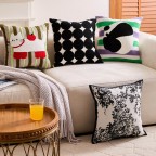 Embroidered Cartoon Square Throw Pillow