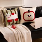 Embroidered Cartoon Square Throw Pillow