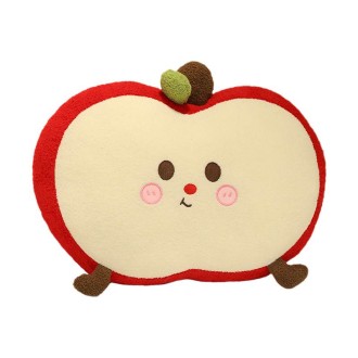 Red Nose Apple Shaped Throw Pillow