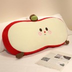 Red Nose Apple Shaped Throw Pillow