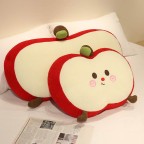 Red Nose Apple Shaped Throw Pillow