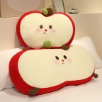 Red Nose Apple Shaped Throw Pillow