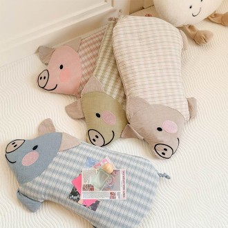 Handmade Cotton Animal-Shaped Buckwheat Hull Pillow