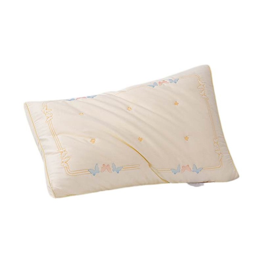 Silk Protein Fiber Filled Cotton Embroidered Pillow