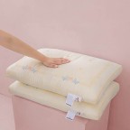 Silk Protein Fiber Filled Cotton Embroidered Pillow