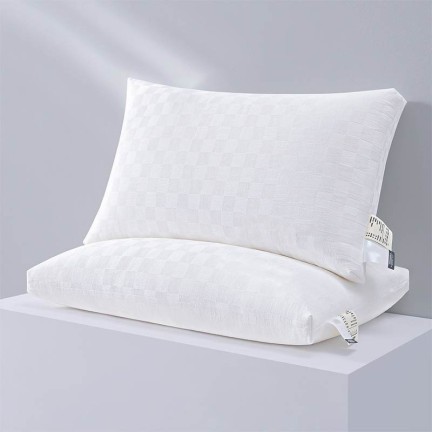 Cotton Anti-Bacterial & Anti-Mite Pillow with Contoured Support