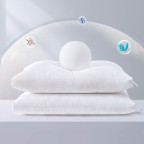 Cotton Anti-Bacterial & Anti-Mite Pillow with Contoured Support