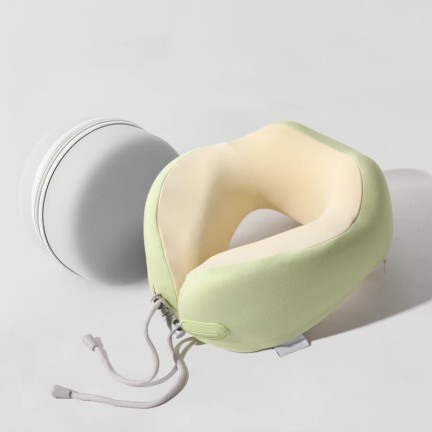 Memory Foam Travel Neck Pillow with Storage Case