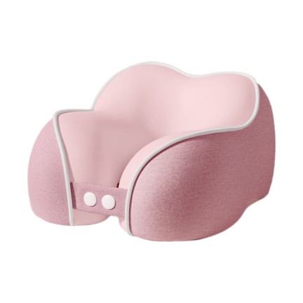 Foldable Cooling Silk Memory Foam Travel Neck Pillow