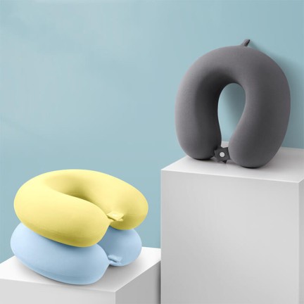 Cooling Silk Memory Foam Travel Neck Pillow