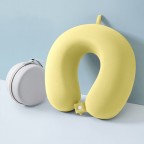 Cooling Silk Memory Foam Travel Neck Pillow
